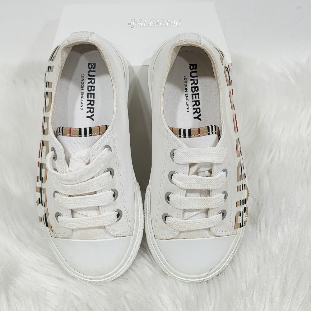 Burberry Kids Larkhall Icon Stripe Logo Sneakers in size EU 28 - Picture 17 of 17